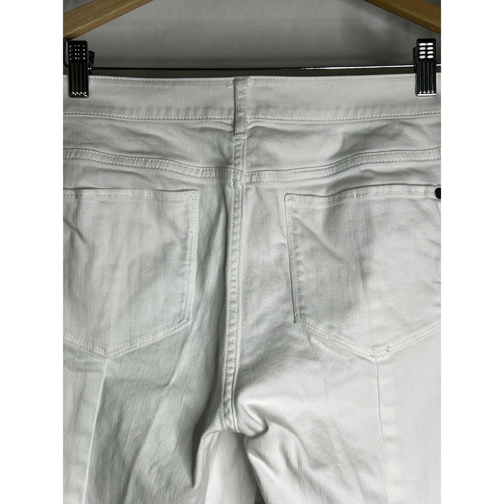 J. Jill White Denim 5 Pocket Jean Women's 14 Stretch Straight Leg Slim Boyfriend - Picture 8 of 14